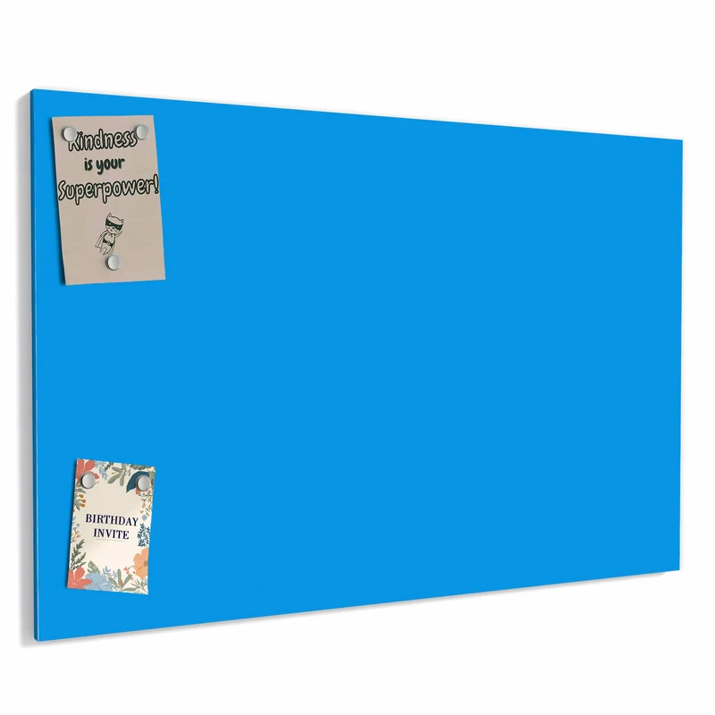 Metall Magnettafel - Wasserblau