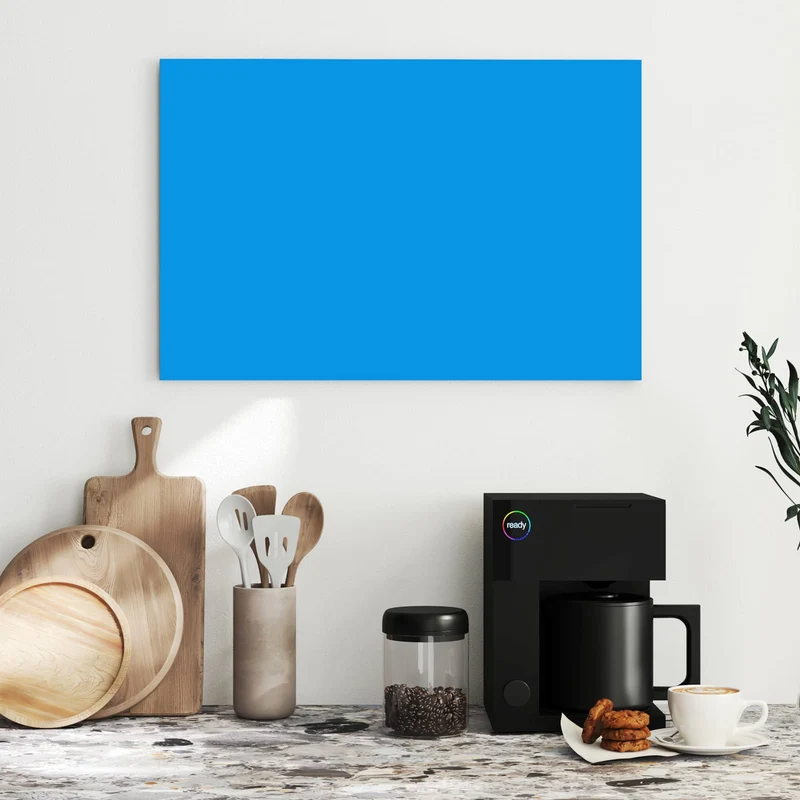 Metall Magnettafel - Wasserblau