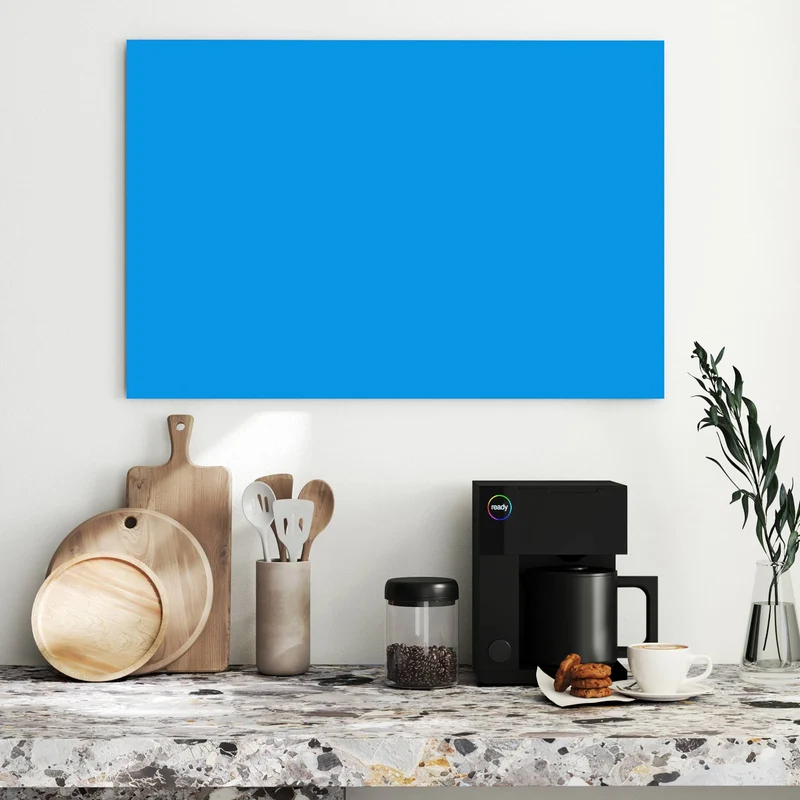 Metall Magnettafel - Wasserblau