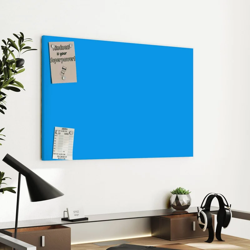 Metall Magnettafel - Wasserblau
