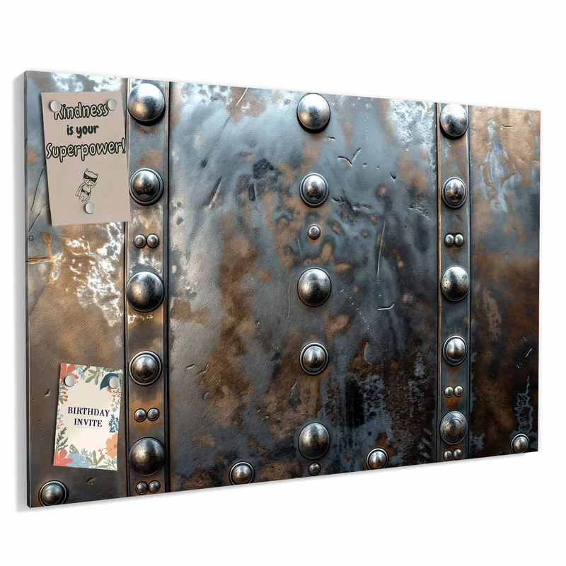 Metall Magnettafel - Stahlplatte mit Nieten