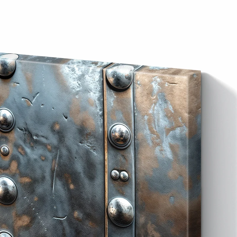 Metall Magnettafel - Stahlplatte mit Nieten