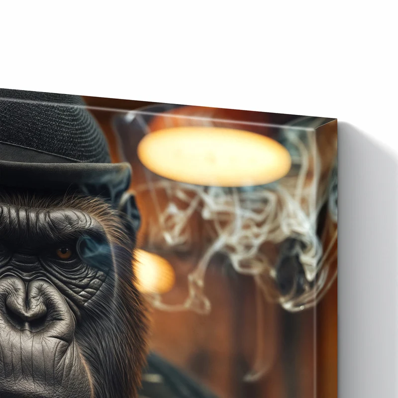 Metall Magnettafel - Gorilla im Anzug