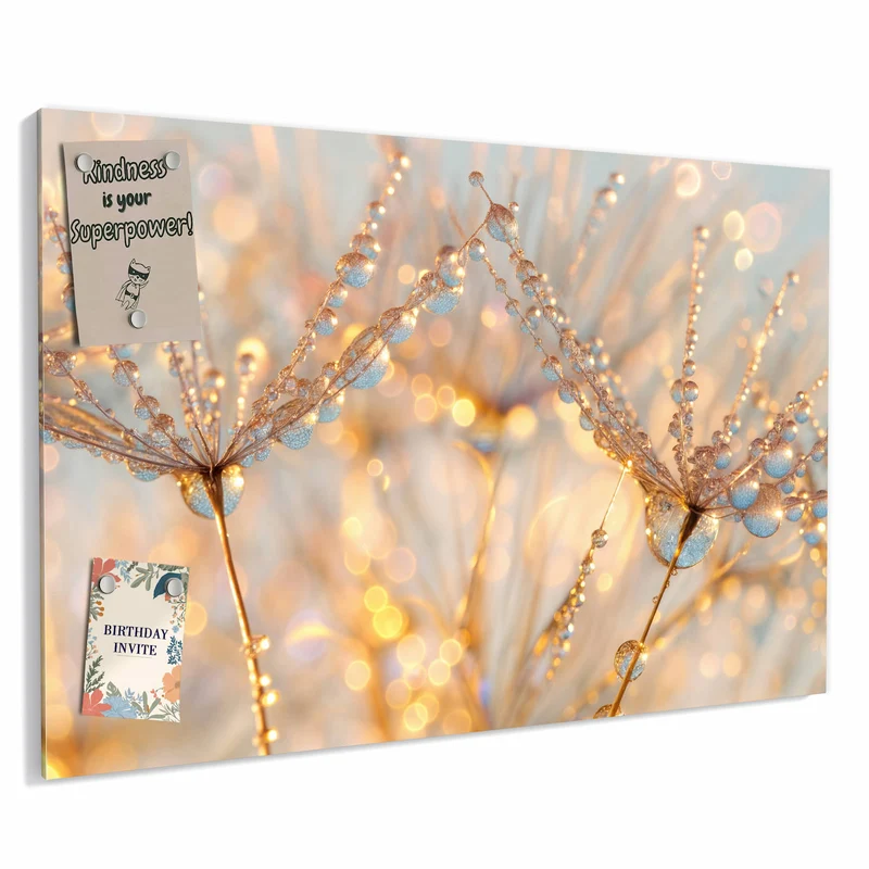 Metall Magnettafel - Glitzernde Tautropfen