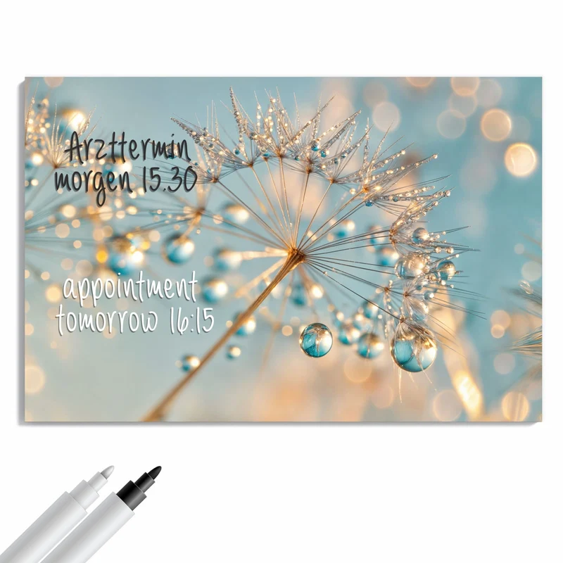 Metall Magnettafel - Pusteblume am Himmel