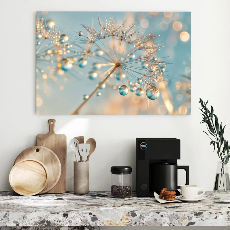 Metall Magnettafel - Pusteblume am Himmel