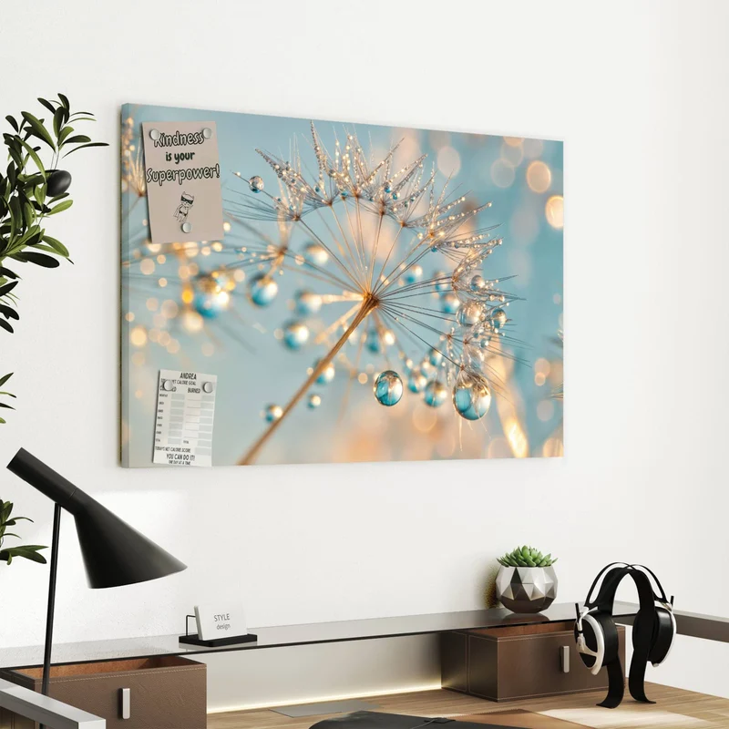 Metall Magnettafel - Pusteblume am Himmel