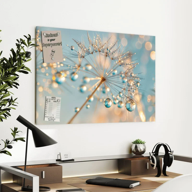 Metall Magnettafel - Pusteblume am Himmel