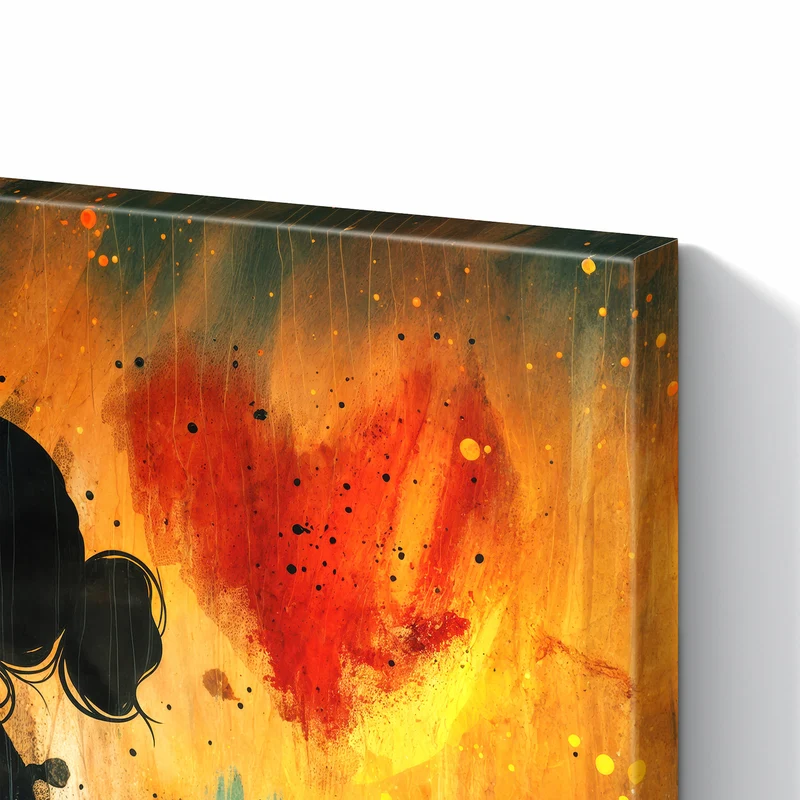 Metall Magnettafel - Liebespaar mit Herz