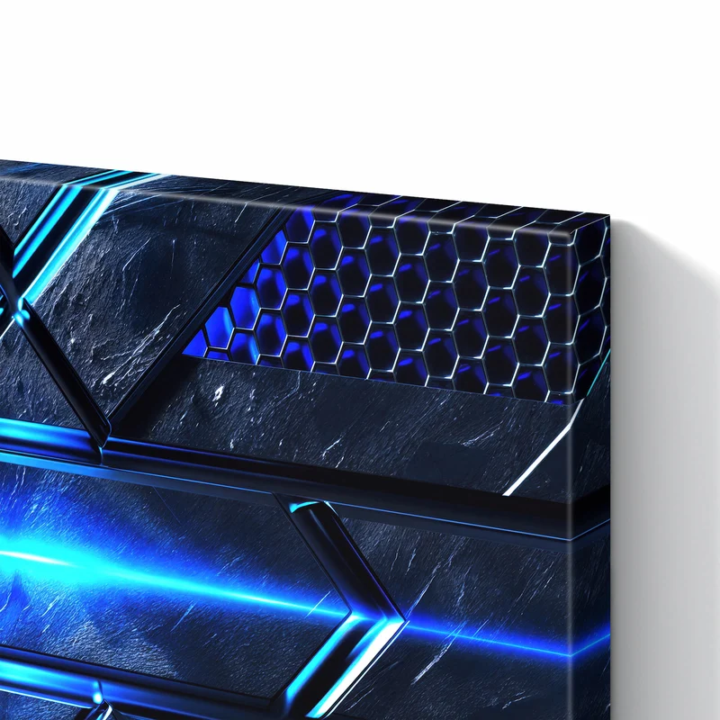 Metall Magnettafel - Blauer Lichtstreifen