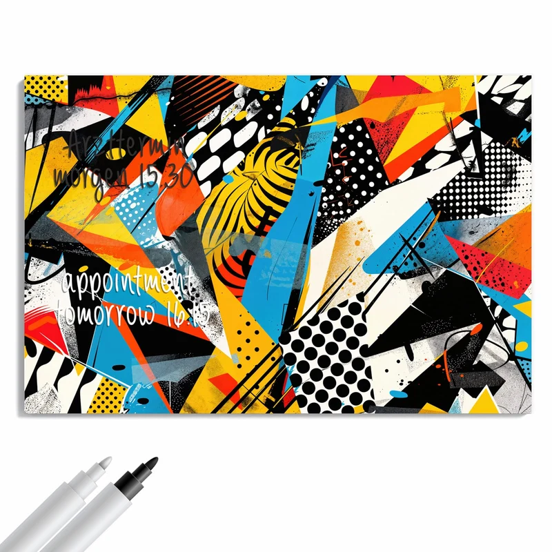 Metall Magnettafel - Pop Art Collage