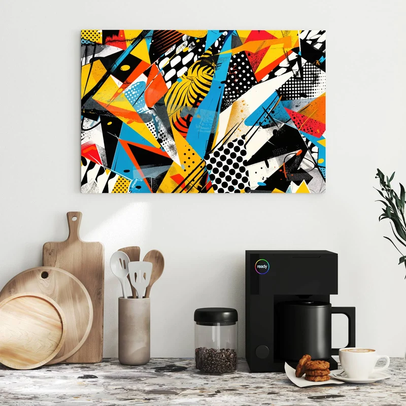 Metall Magnettafel - Pop Art Collage