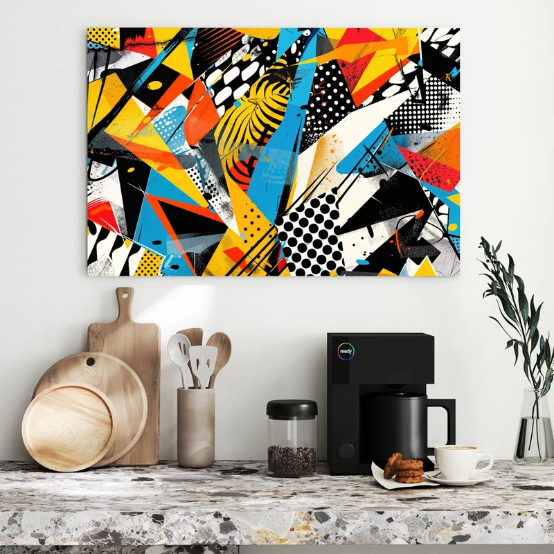Metall Magnettafel - Pop Art Collage