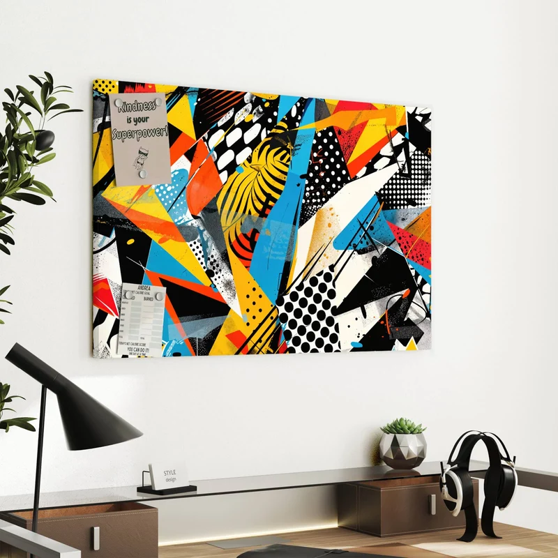 Metall Magnettafel - Pop Art Collage