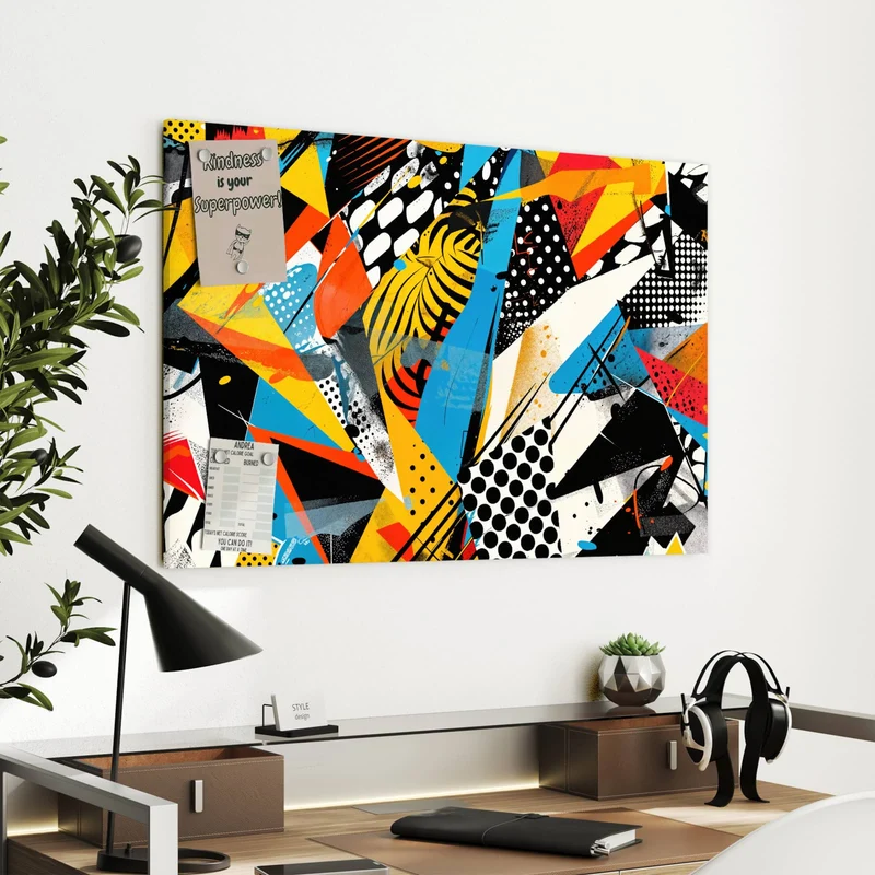 Metall Magnettafel - Pop Art Collage