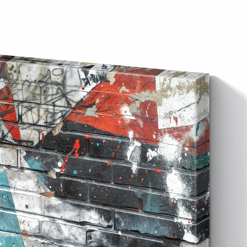 Metall Magnettafel - Zickzack-Graffiti