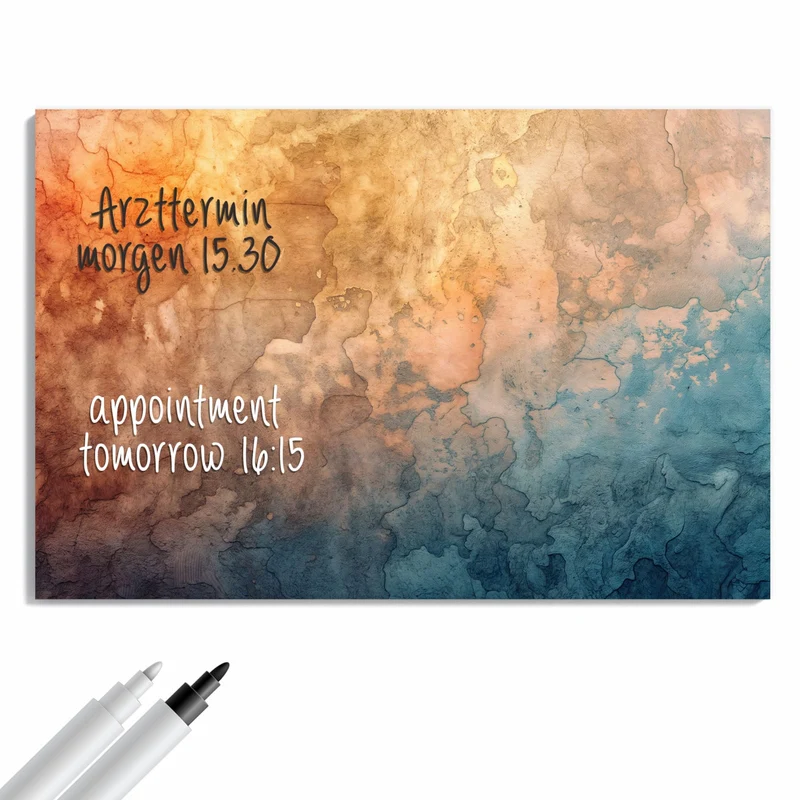 Metall Magnettafel - Aquarellkunst