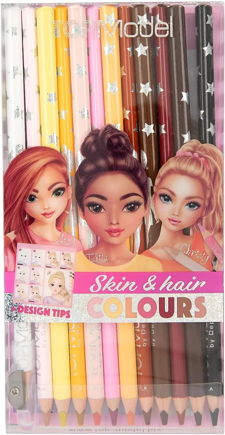 DEPESCHE TOPModel Buntstifte Skin & Hair Colours - 12 Stifte