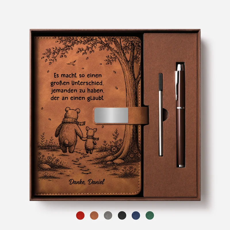 Es Macht So Einen Großen Unterschied Jemanden Zu Haben Der An Einen Glaubt - Personalisierte Geschenke Lehrerin | Notizbuch Mit Stift