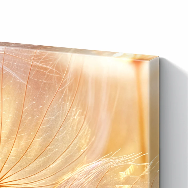 Metall Magnettafel - Pusteblume im Goldlicht