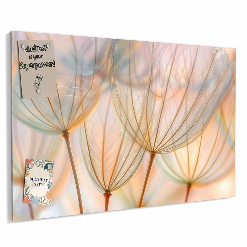 Metall Magnettafel - Pusteblume in Pastell