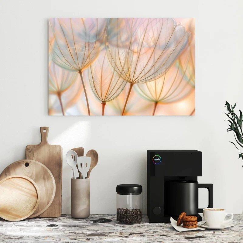 Metall Magnettafel - Pusteblume in Pastell