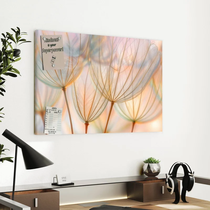 Metall Magnettafel - Pusteblume in Pastell