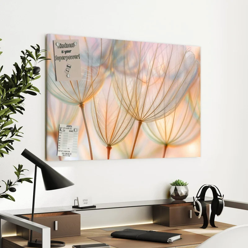 Metall Magnettafel - Pusteblume in Pastell