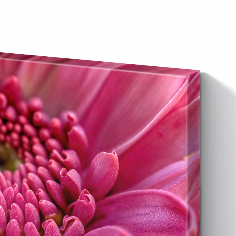 Metall Magnettafel - Pinke Blütenspirale