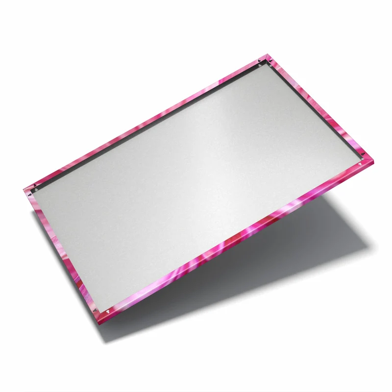 Metall Magnettafel - Pinke Blütenspirale