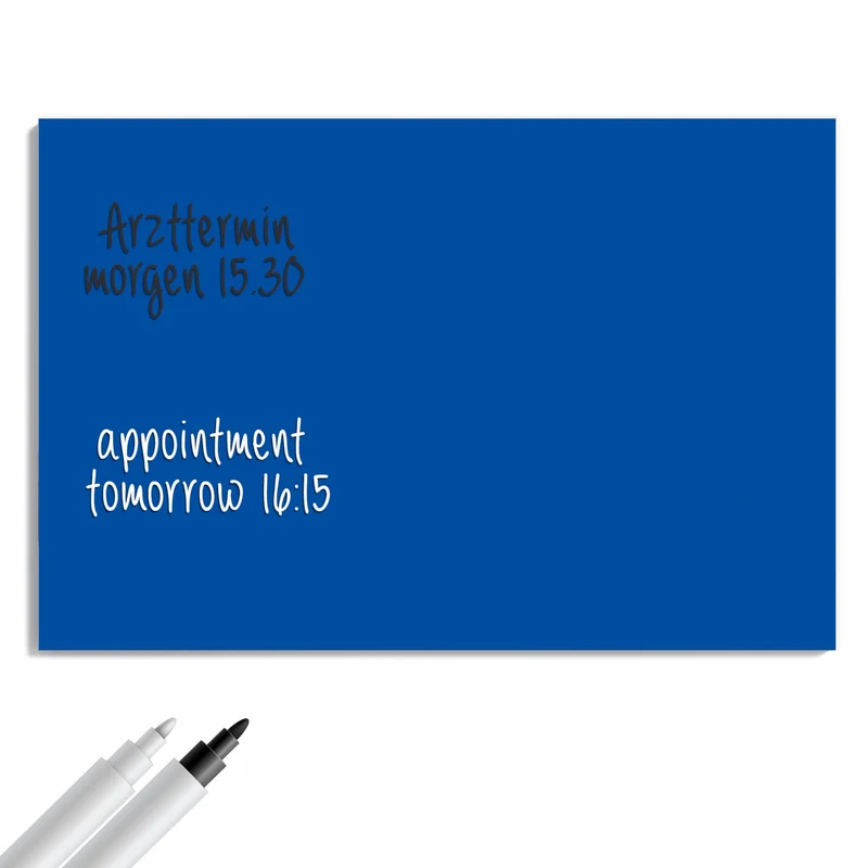 Metall Magnettafel - Signalblau