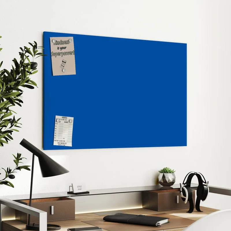 Metall Magnettafel - Signalblau