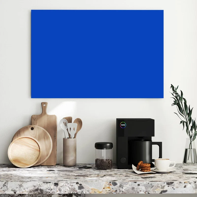 Metall Magnettafel - Kornblumenblau