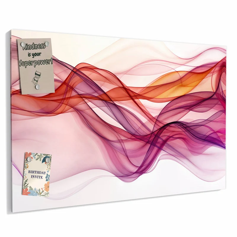 Metall Magnettafel - Magenta Schleier