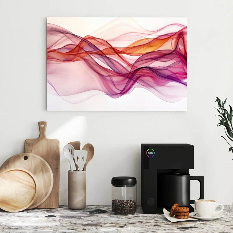 Metall Magnettafel - Magenta Schleier