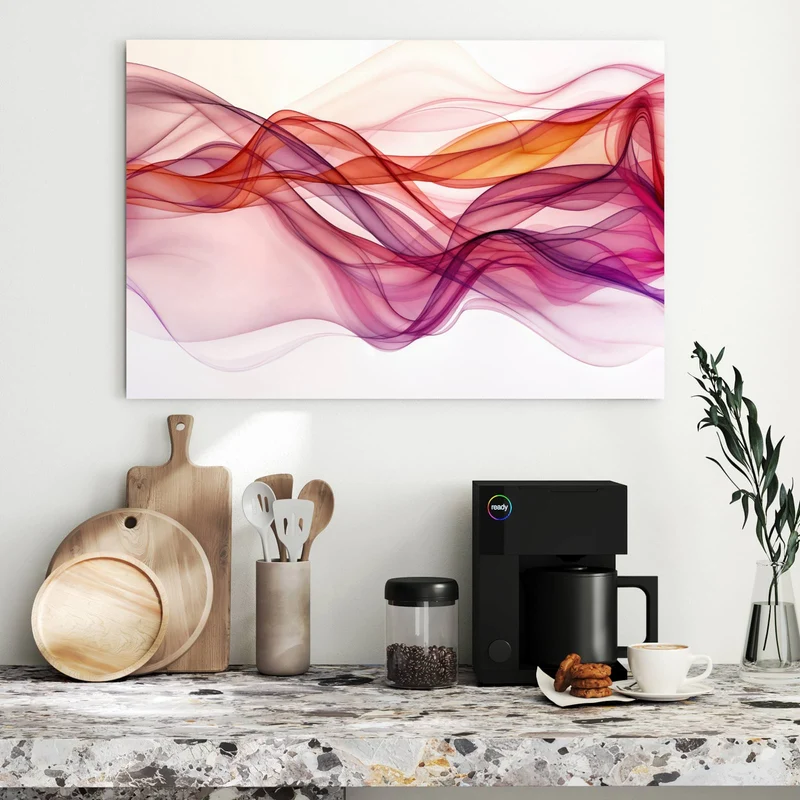 Metall Magnettafel - Magenta Schleier
