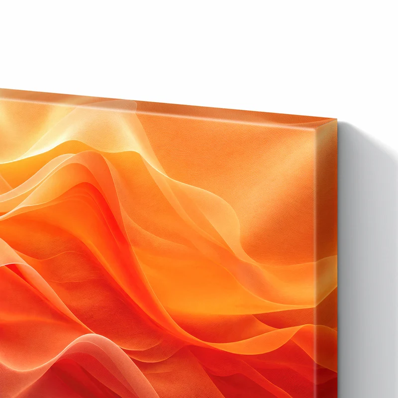 Metall Magnettafel - Orange Seidenfalten