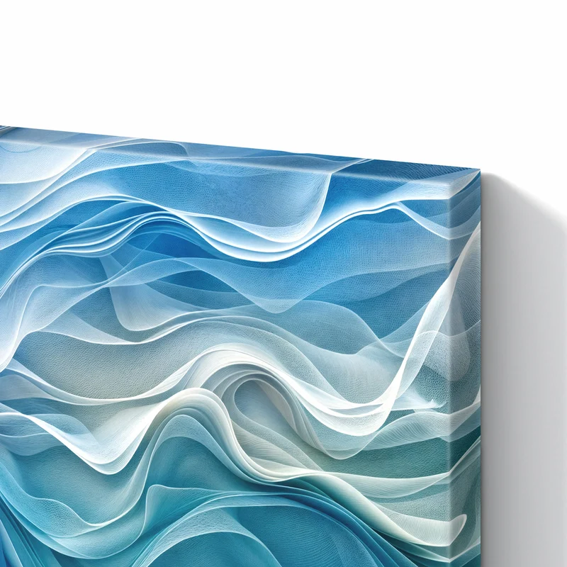 Metall Magnettafel - Wellen in Blau