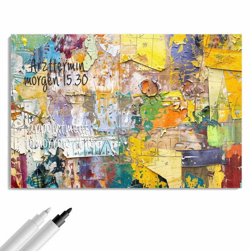Metall Magnettafel - Abgerissene Plakate