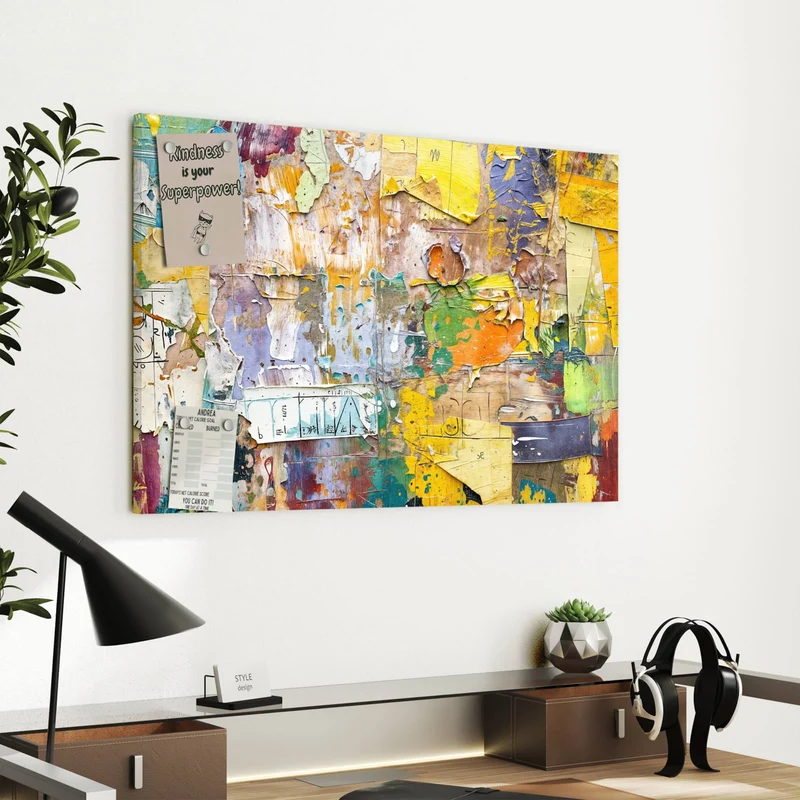 Metall Magnettafel - Abgerissene Plakate