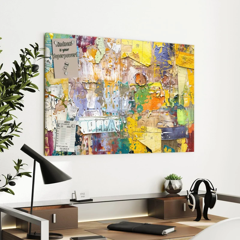 Metall Magnettafel - Abgerissene Plakate