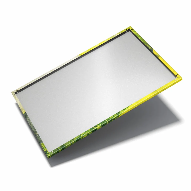 Metall Magnettafel - Gelbgrüne Formen