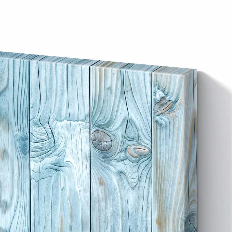 Metall Magnettafel - Hellblaue Holzbretter