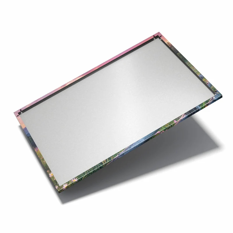 Metall Magnettafel - Blumenwiese mit Holzzaun