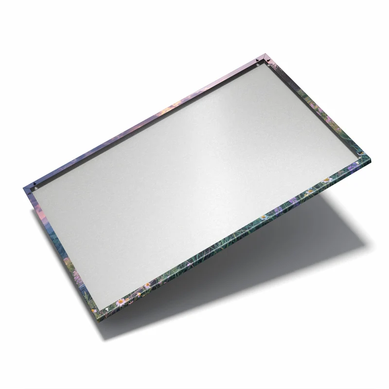 Metall Magnettafel - Lila Blüten am Zaun