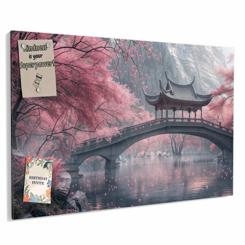 Metall Magnettafel - Japanischer Garten
