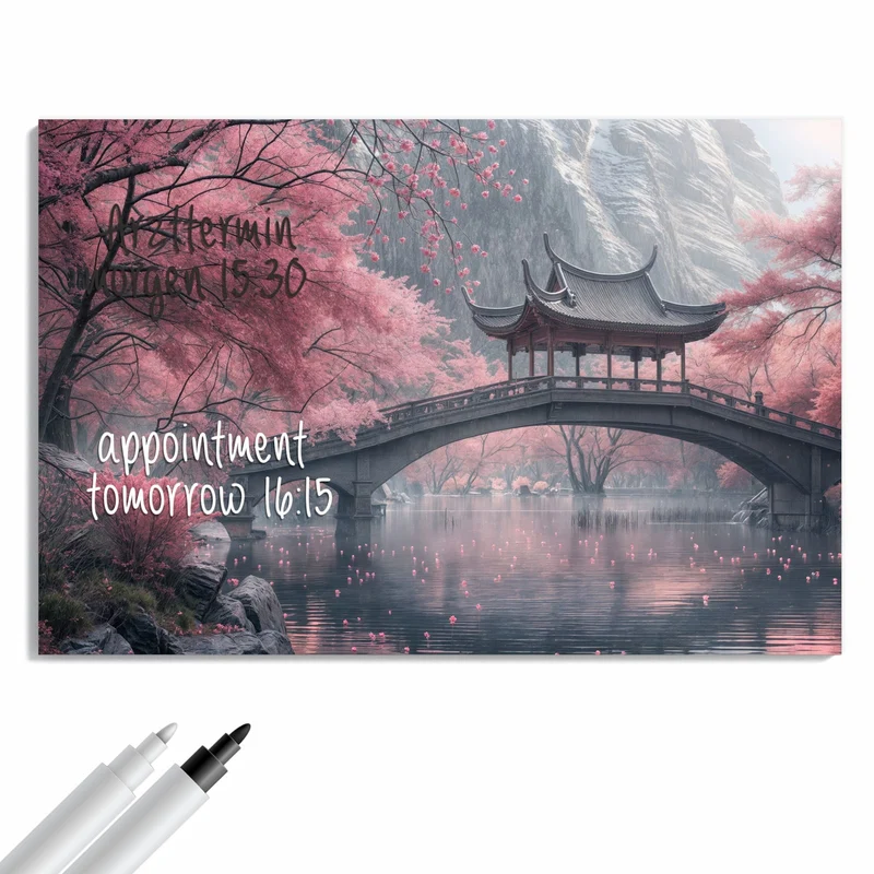 Metall Magnettafel - Japanischer Garten