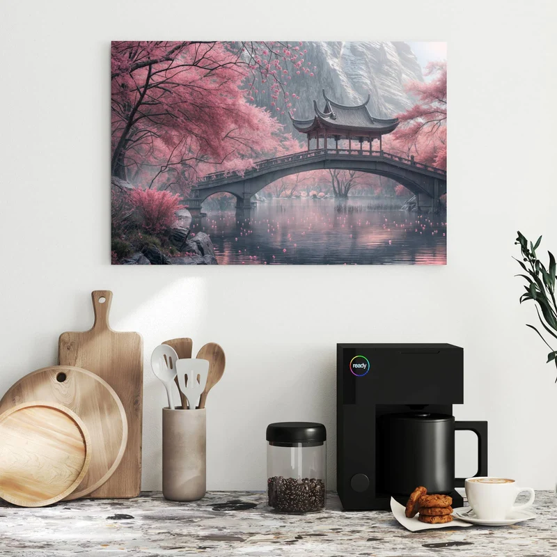 Metall Magnettafel - Japanischer Garten
