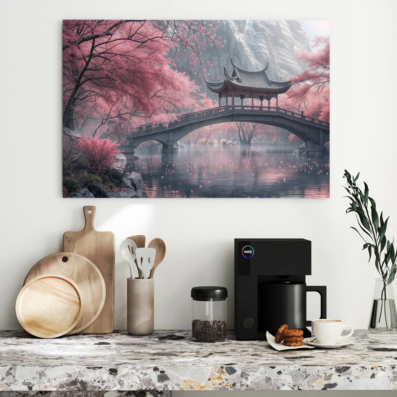Metall Magnettafel - Japanischer Garten