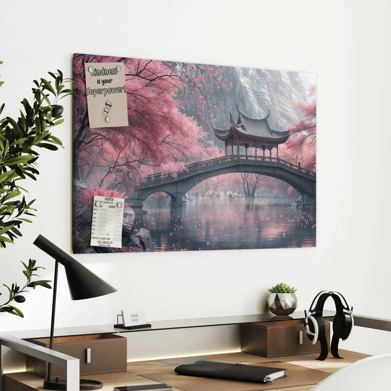 Metall Magnettafel - Japanischer Garten